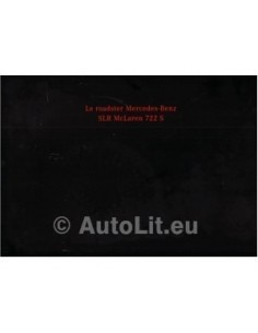 2008 MERCEDES BENZ SLR MCLAREN 722 S ROADSTER BROCHURE FRANS