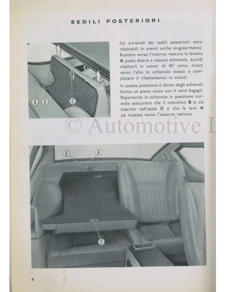 1967 FIAT DINO COUPE BETRIEBSANLEITUNG ITALIENISCH