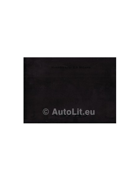 2003 MERCEDES BENZ SLR MCLAREN INTERNE BROCHURE NEDERLANDS