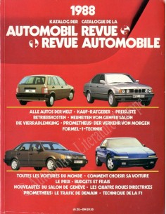 1988 AUTOMOBIL REVUE JAHRESKATALOG DEUTSCH FRANZÖSISCH