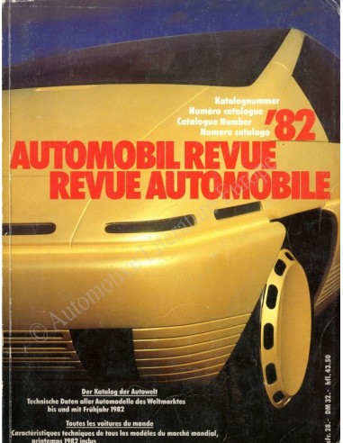1982 AUTOMOBIL REVUE YEARBOOK GERMAN FRENCH