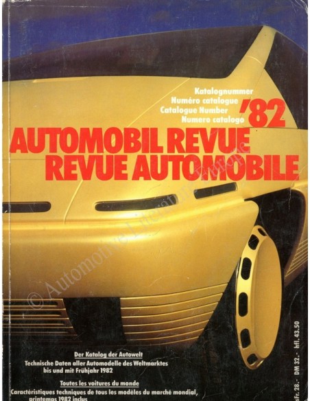 1982 AUTOMOBIL REVUE JAARBOEK DUITS FRANS