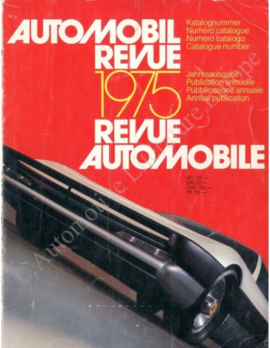 1975 AUTOMOBIL REVUE YEARBOOK GERMAN FRENCH
