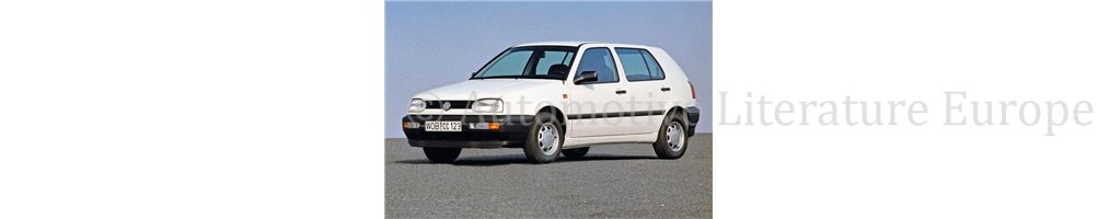 VOLKSWAGEN GOLF III Owners manuals
